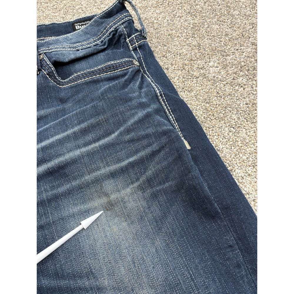 SALVAGE MAYHEM BUCKLE ‎ SLVG Regular Boot Cut Denim Blue Jeans 33L #0415 - Picture 5 of 13